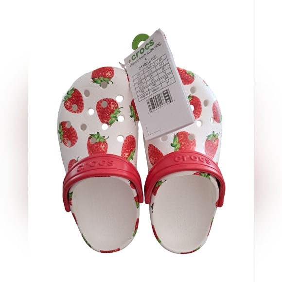 CROCS Other - CROCS Girls Classic Fresh Fruit Clogs Strawberries Various Sizes New With Tags